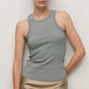 AYR Ribbed Pima Cotton Sleeveless 3 Pieces Tank Top Size S